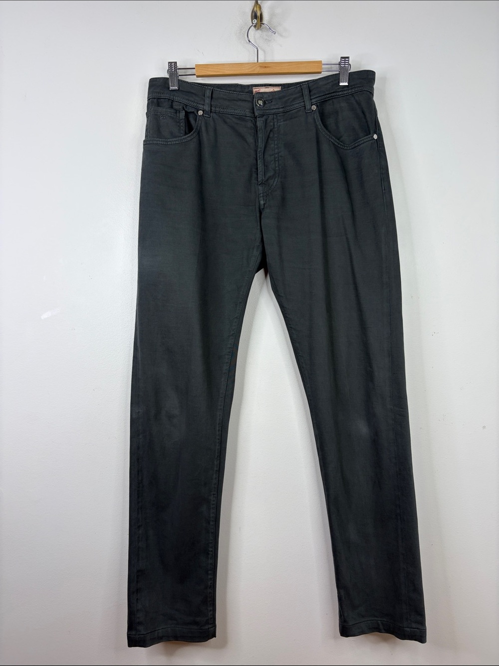 Marco Pescarolo Pants Mens 52 US 34 Gray Cotton Cashmere Nerano 1 Jeans Kiton
